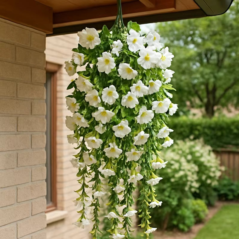Bouquet de Fleurs Artificielles Suspendu pour Balcon, Terrasse et Jardin
