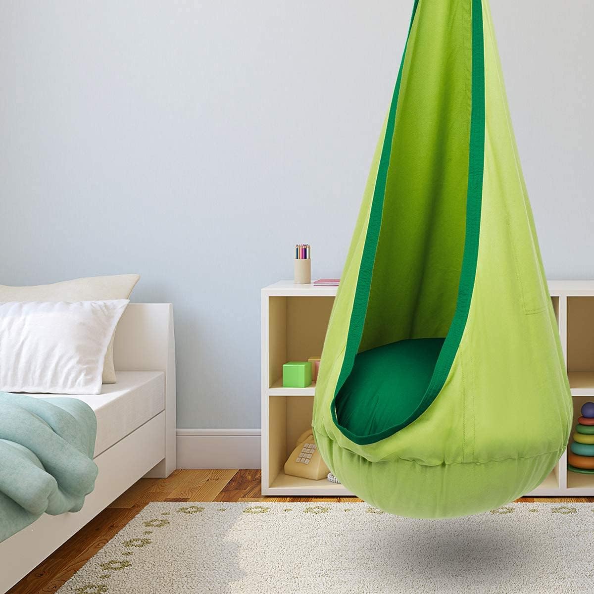 Hamac en Coton 160x68 cm pour Jardin, Balcon et Intérieur