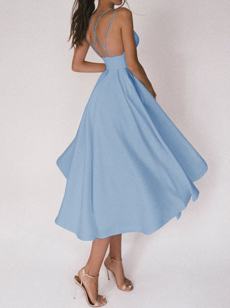 Glamara™ – Robe élégante avec décolleté en V et fines bretelles [50 % de réduction]