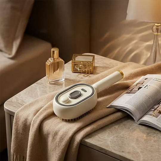 Brosse de massage électrique à vaporisation pour cheveux