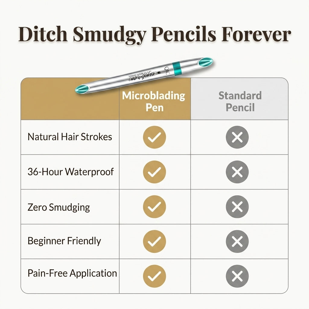 Crayon à Sourcils Microblading 4 Pointes – Effet Poil à Poil Naturel
