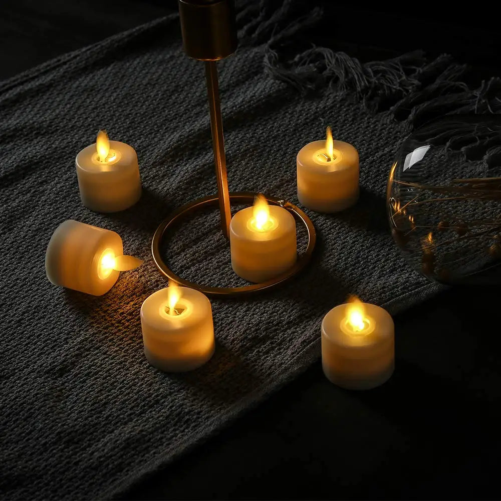 Lot de bougies LED avec télécommande – lumière vacillante réaliste