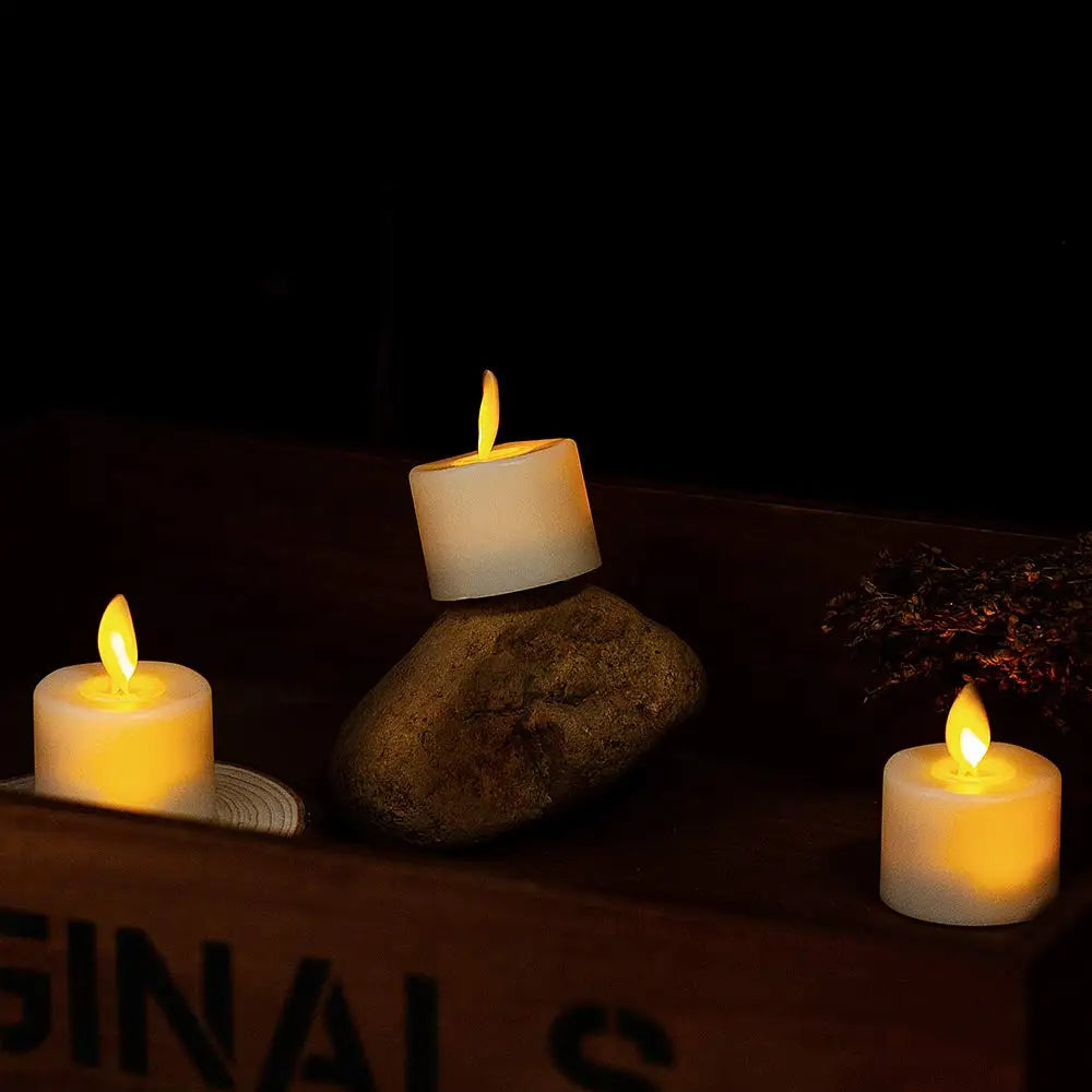 Lot de bougies LED avec télécommande – lumière vacillante réaliste