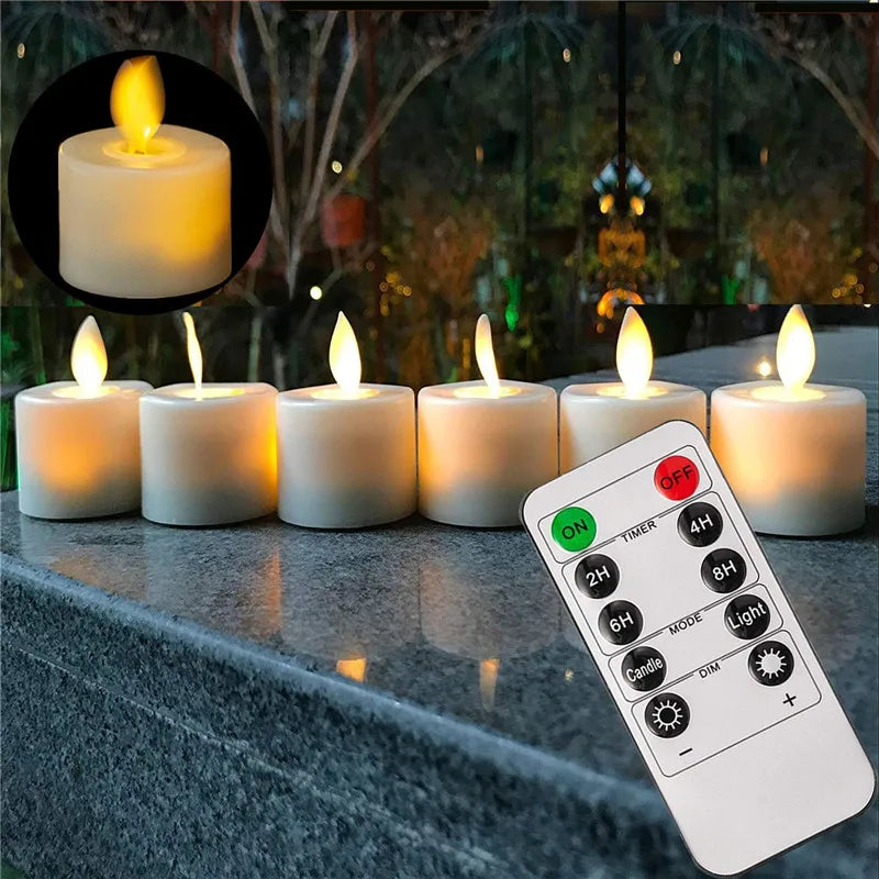 Lot de bougies LED avec télécommande – lumière vacillante réaliste