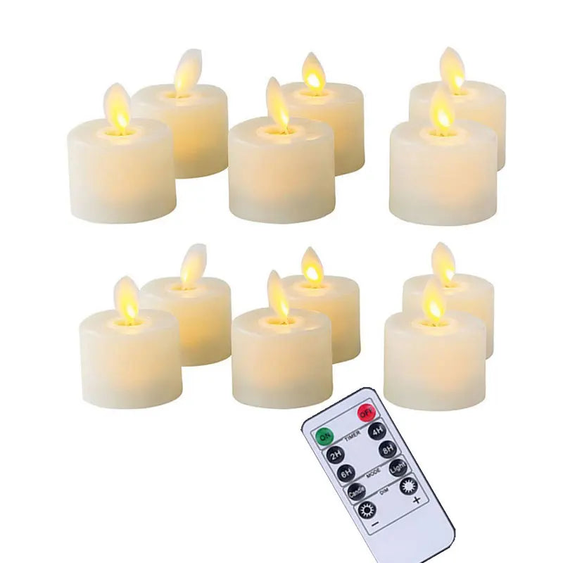 Lot de bougies LED avec télécommande – lumière vacillante réaliste