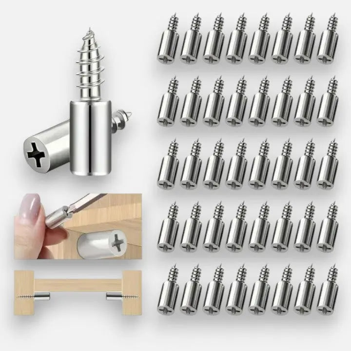 Supports d'Étagère Auto-Perçants en Métal – Lot de 40 Pièces