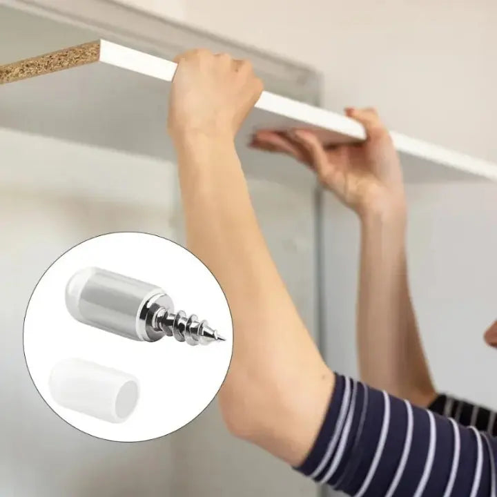 Supports d'Étagère Auto-Perçants en Métal – Lot de 40 Pièces