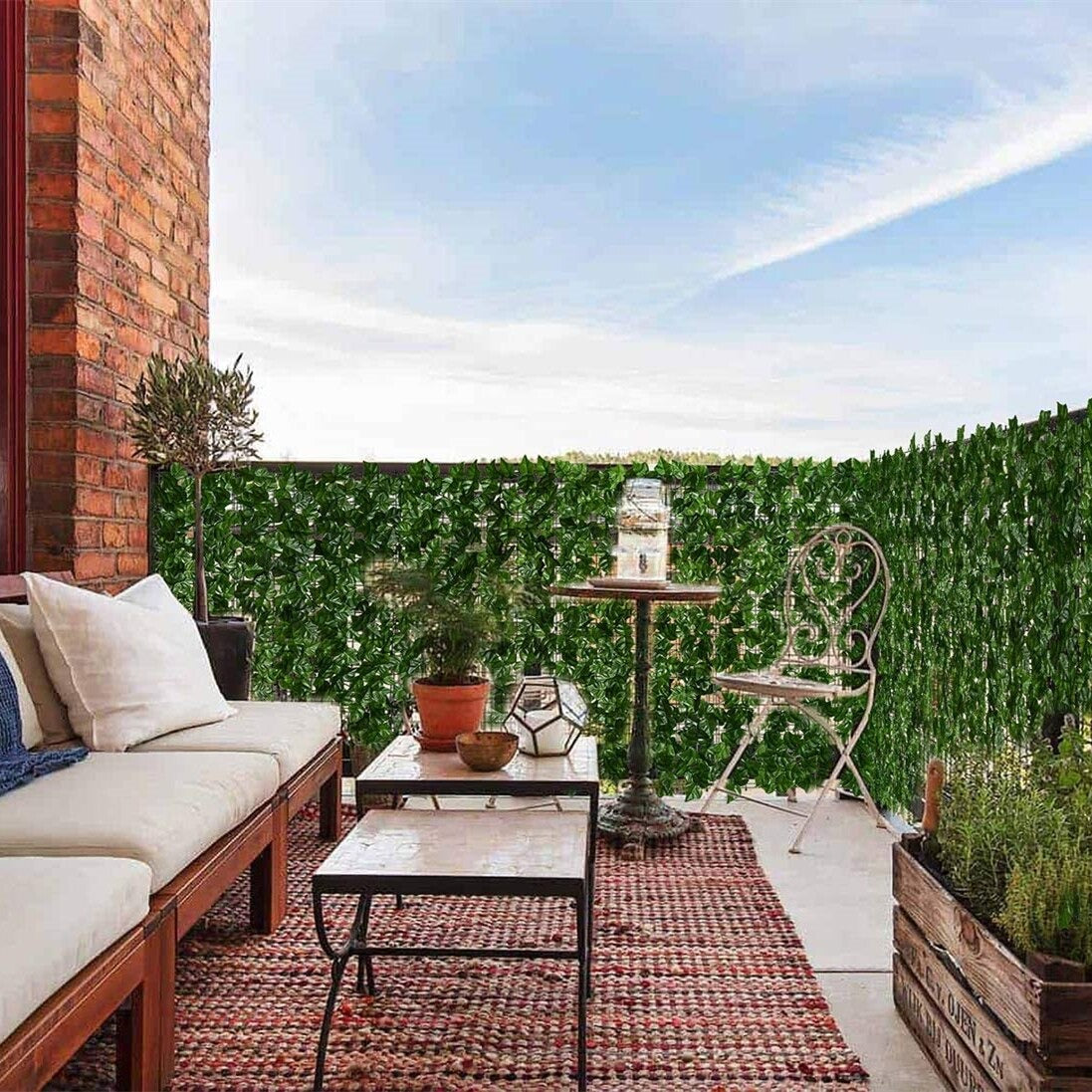 Haie Artificielle Brise-Vue pour Balcon, Clôture et Jardin