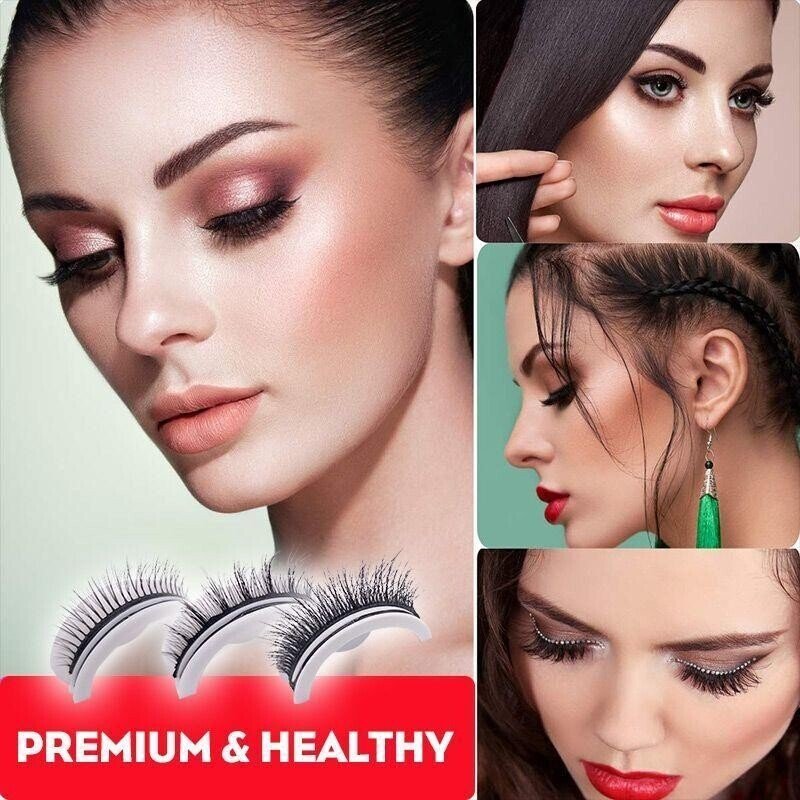 Faux Cils Autocollants Réutilisables – Application Sans Colle