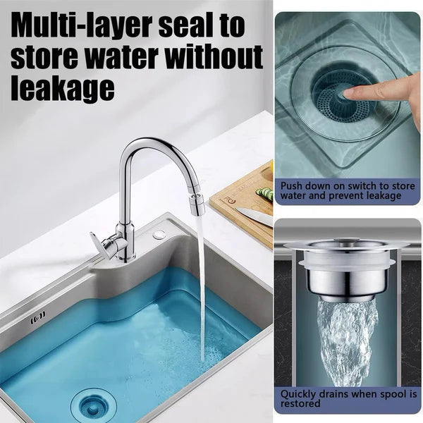 SinkStrain™ – Acier Inoxydable & ABS pour Anti-Obstruction & Protection contre les Odeurs [50 % de Réduction]