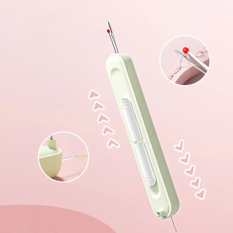Découseur et Enfile-Aiguille 2-en-1 Compact pour Couture Précise