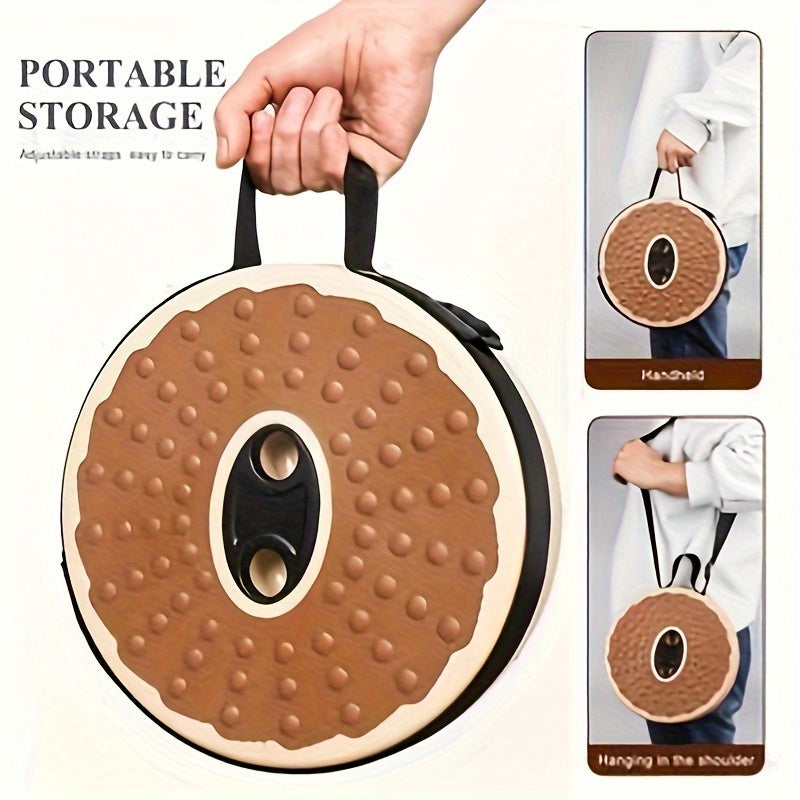 Tabouret Pliant Réglable 12 Positions avec Assise Rembourrée en Cuir PU