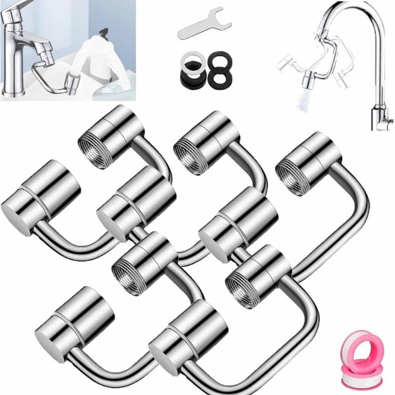 Aérateur de Robinet Rotatif 1440° avec Double Mode de Débit d'Eau