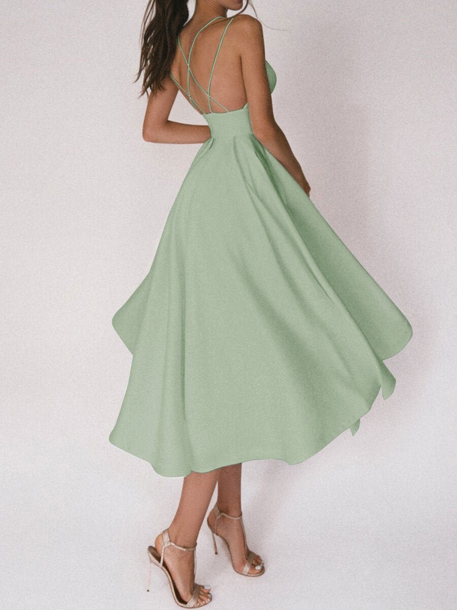 Glamara™ – Robe élégante avec décolleté en V et fines bretelles [50 % de réduction]