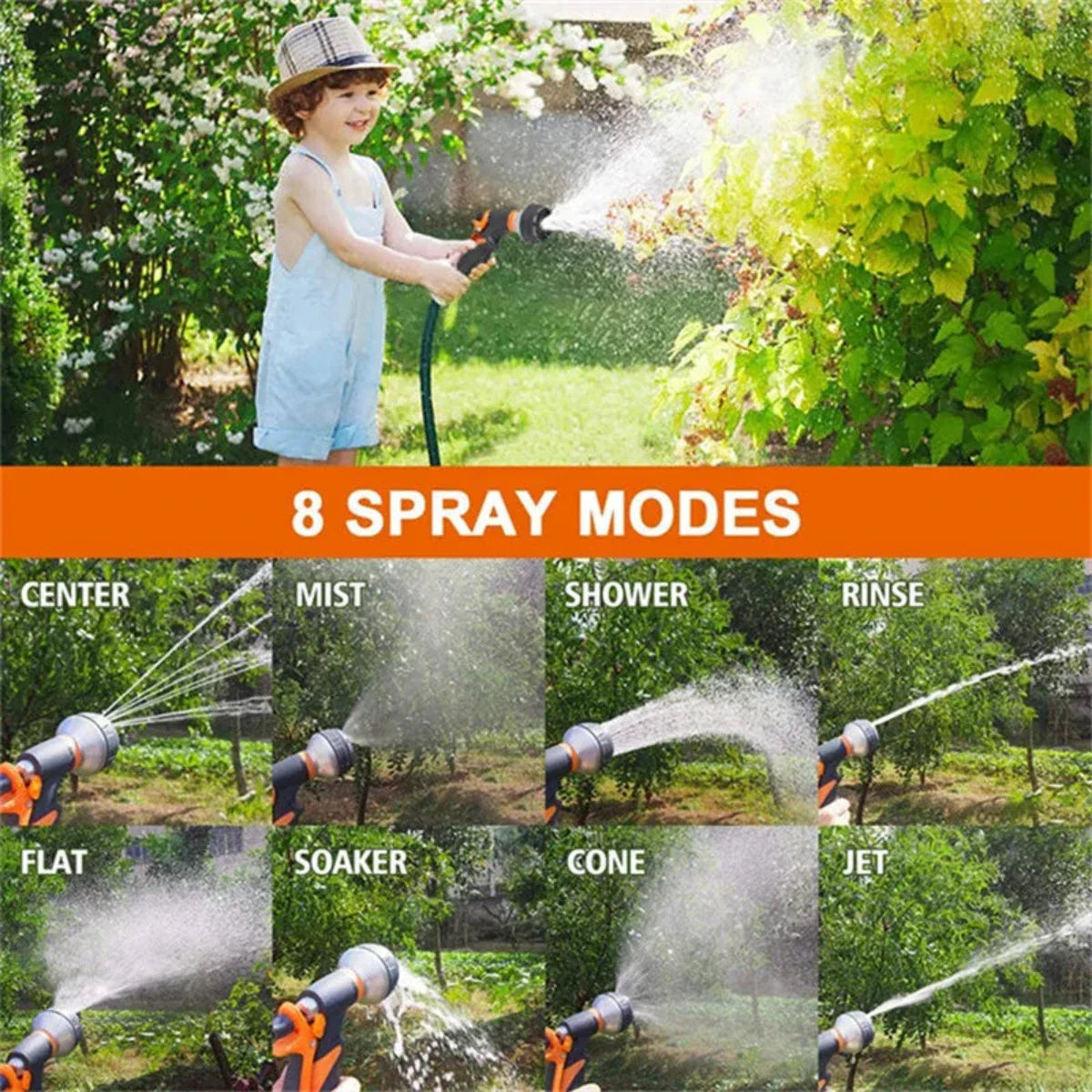 Tuyau d'Arrosage Extensible Ultra-Léger pour Jardin et Terrasse