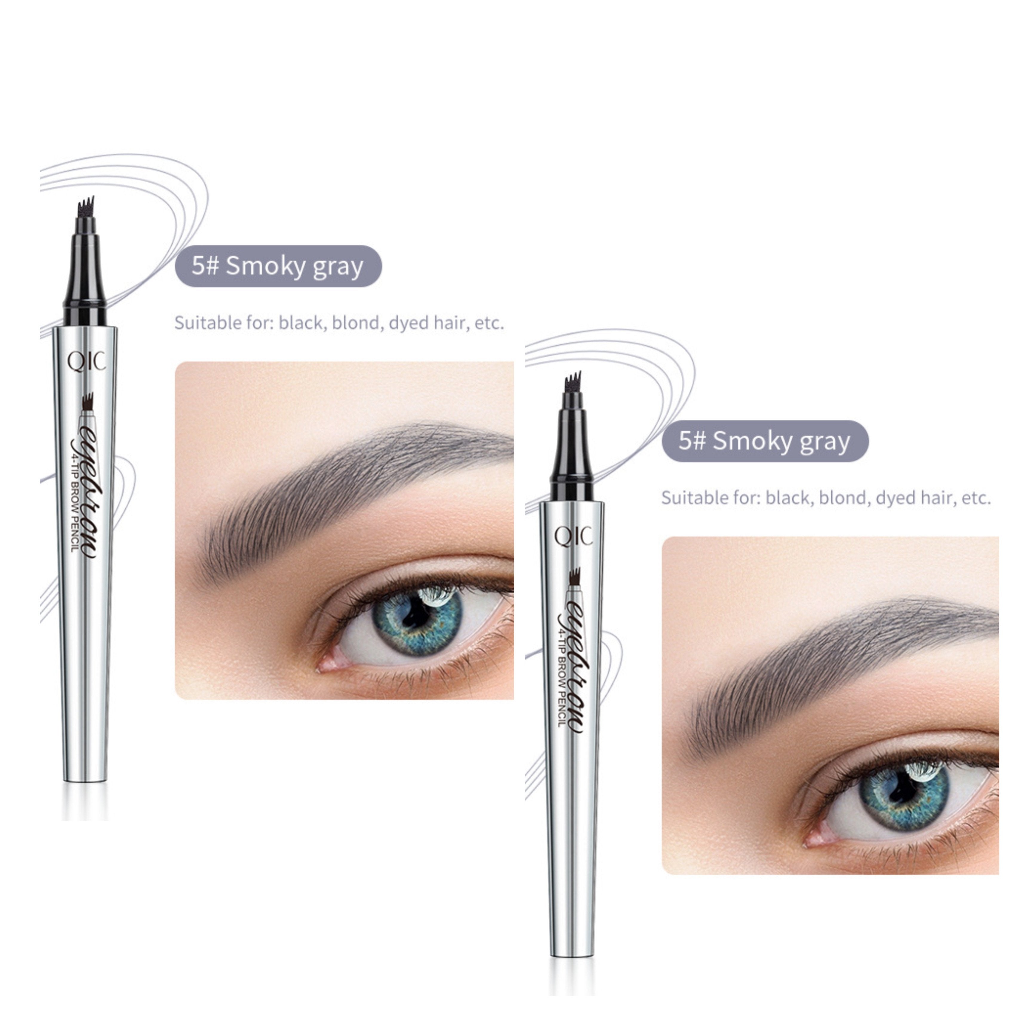 Crayon à sourcils waterproof effet microblading – Pointe fine longue tenue