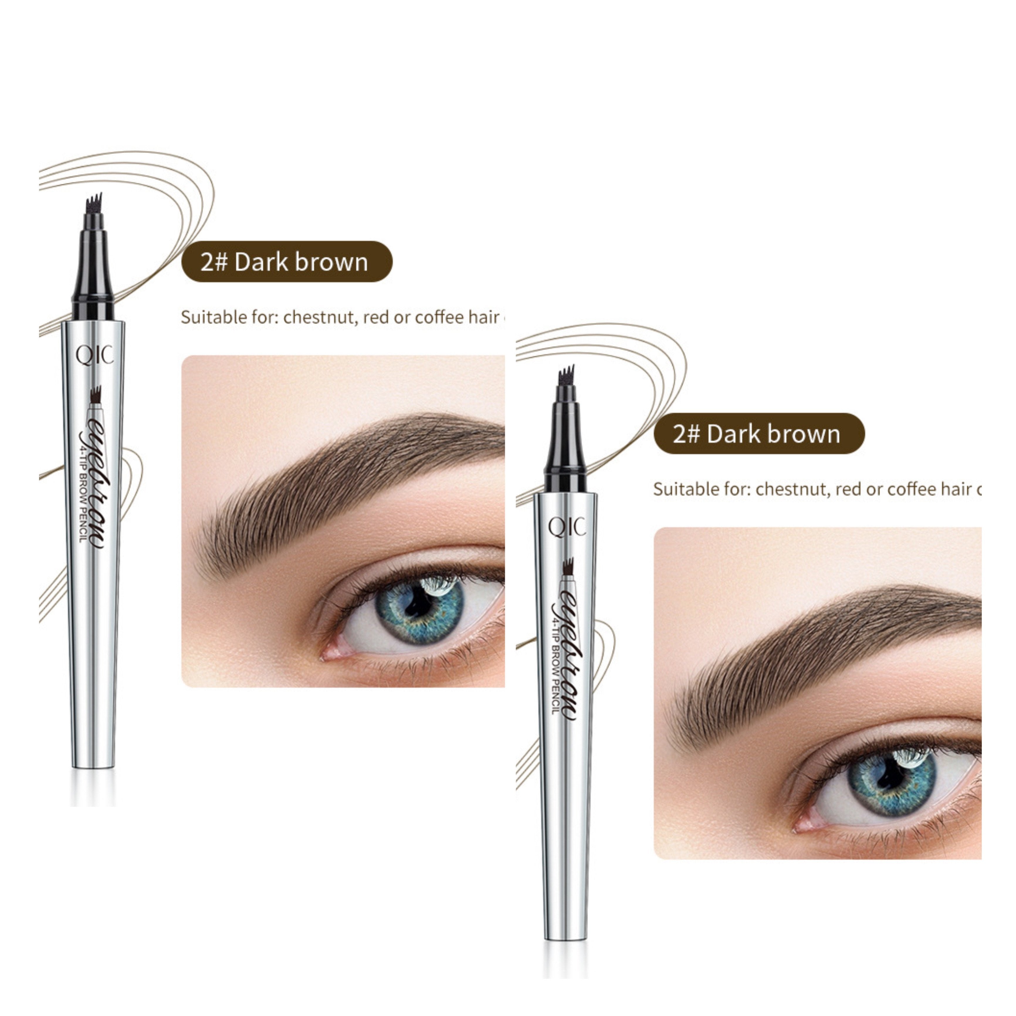 Crayon à sourcils waterproof effet microblading – Pointe fine longue tenue