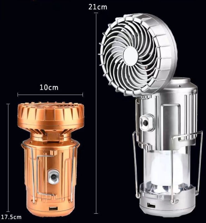 StormGlow™ – La lampe de camping 3-en-1 résistante aux intempéries avec fonction ventilateur et powerbank [50 % de réduction]