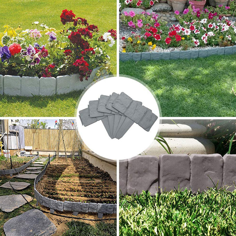 Bordure de jardin flexible aspect pierre – Système d'emboîtement sans outils