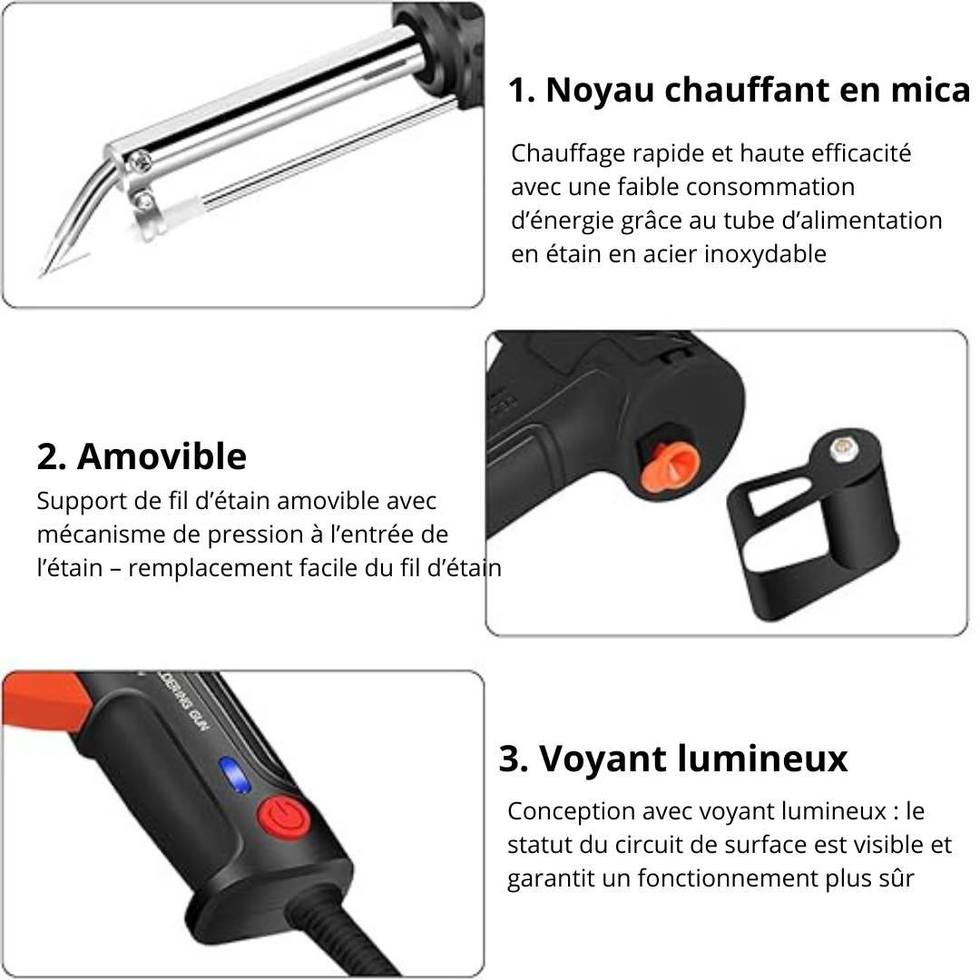 Fer à Souder Céramique 2-en-1 – Soudage et Découpe Précis