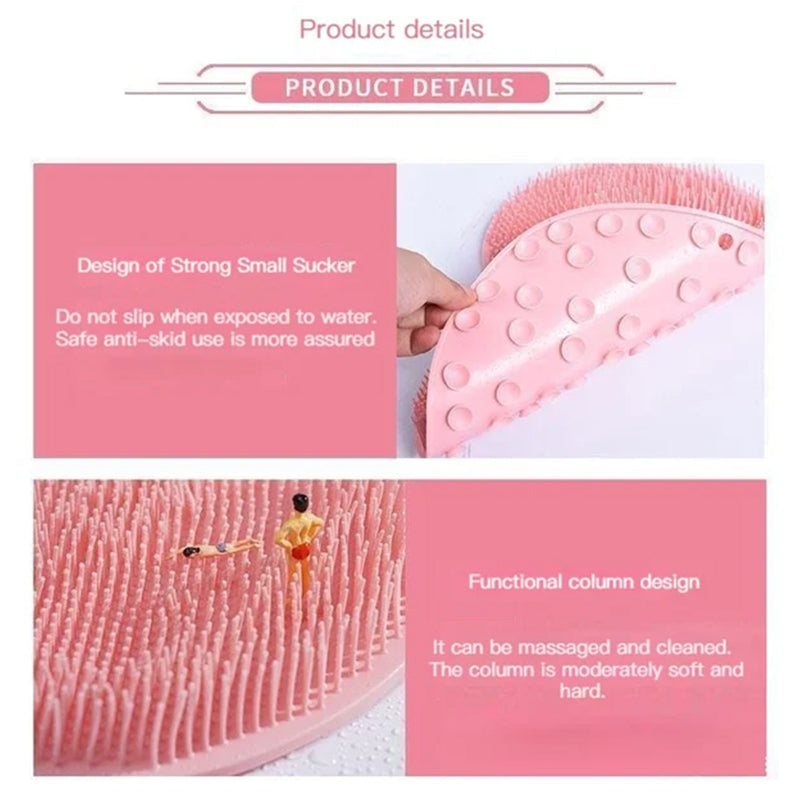Tapis de Massage pour Pieds en Silicone avec 500+ Poils et Ventouses pour la