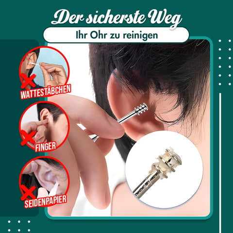 Nettoyeur de Cérumen Réutilisable à Spirale pour Oreilles Propres