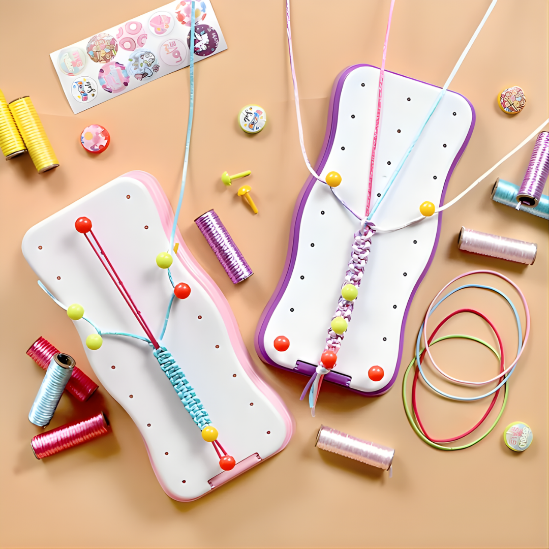 Kit de Tressage DIY pour Bracelets Enfants – Loisirs Créatifs