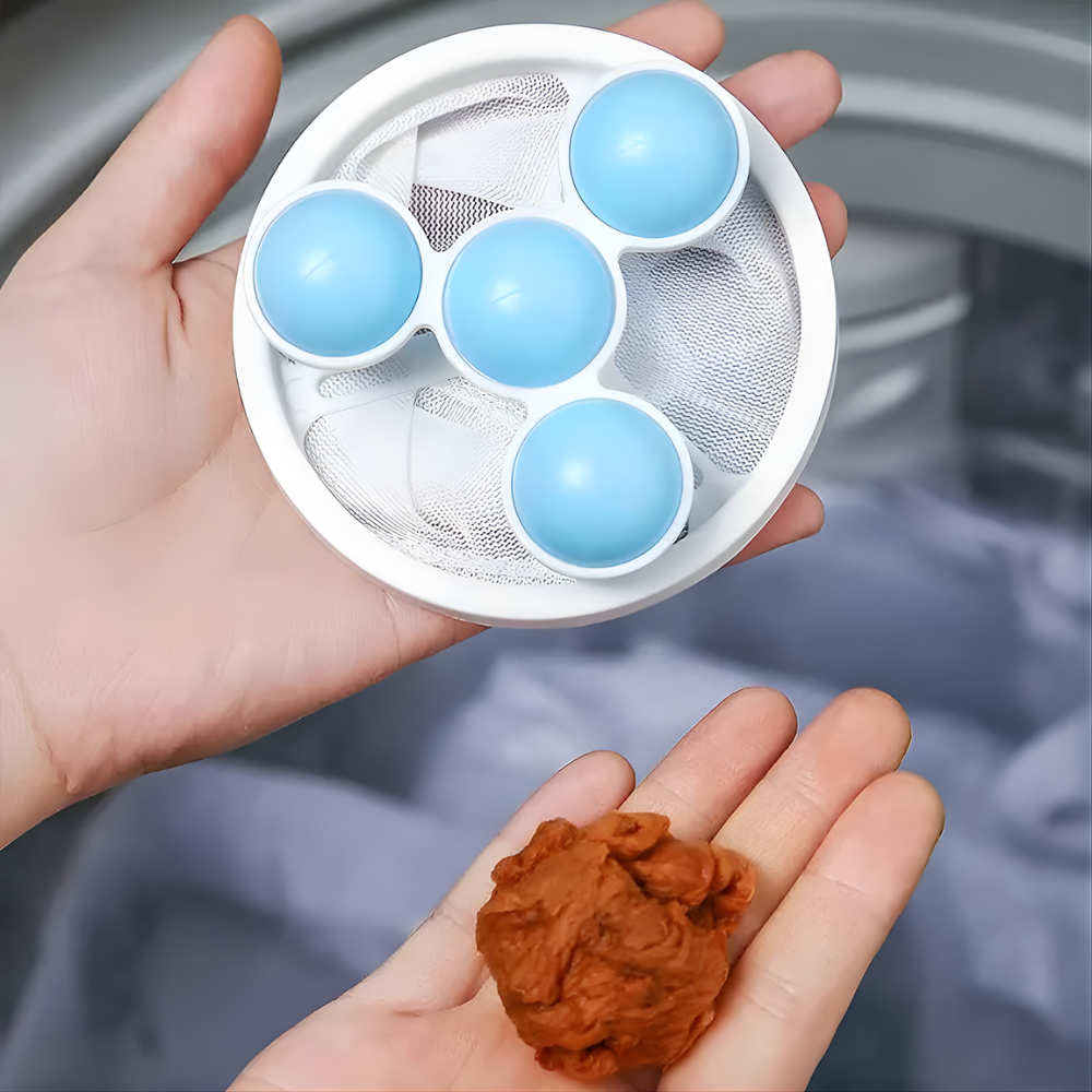 Attrape-peluches flottant pour machine à laver – Filet réutilisable