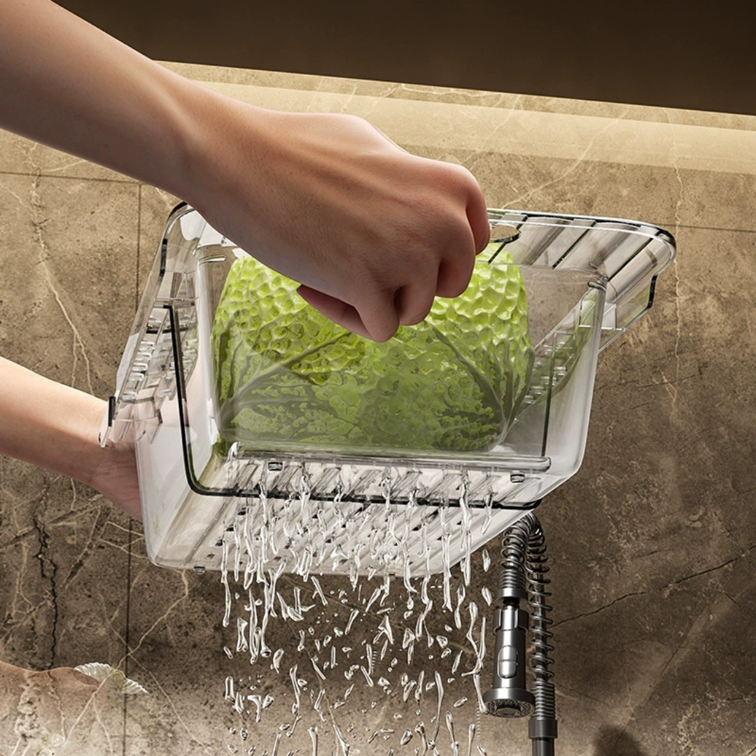 Égouttoir Rétractable pour Évier – Panier de Cuisine Gain de Place