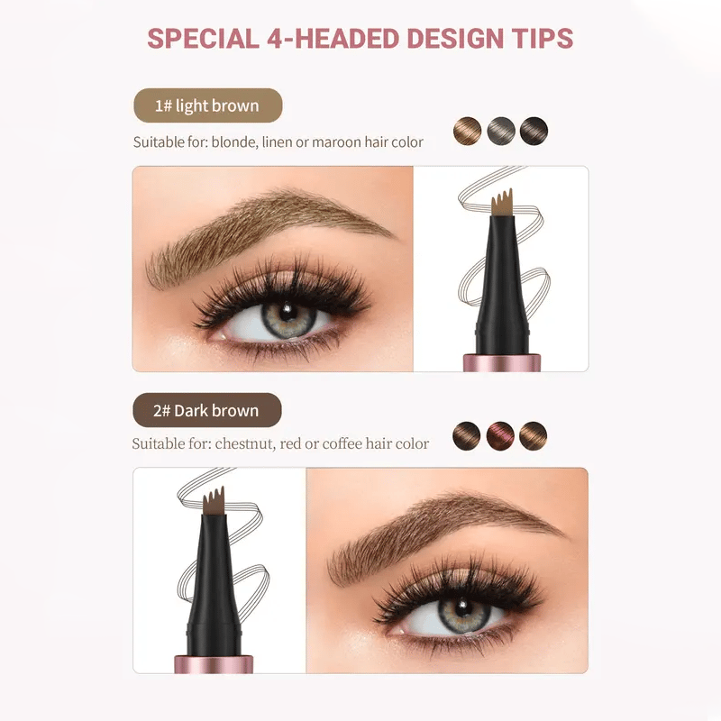 Crayon à Sourcils Micro-Fourche 4 Pointes – Waterproof 24h