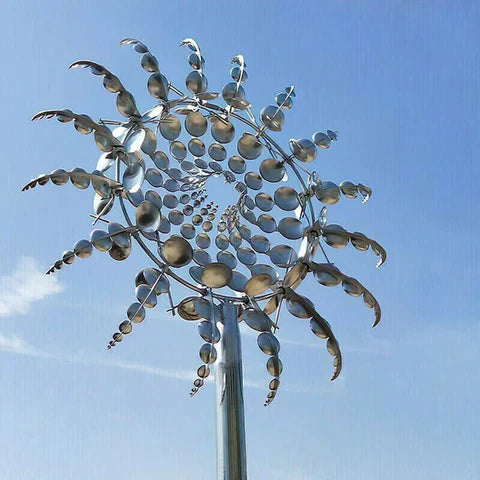 Moulin à Vent Décoratif en Métal pour Jardin – Silencieux et Résistant