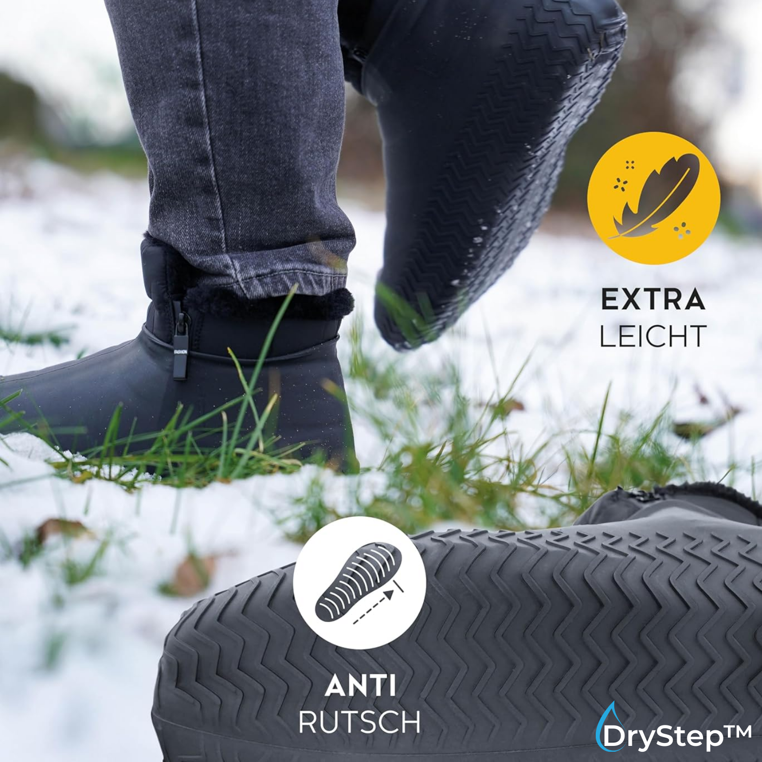 Couvre-chaussures imperméables en silicone antidérapants