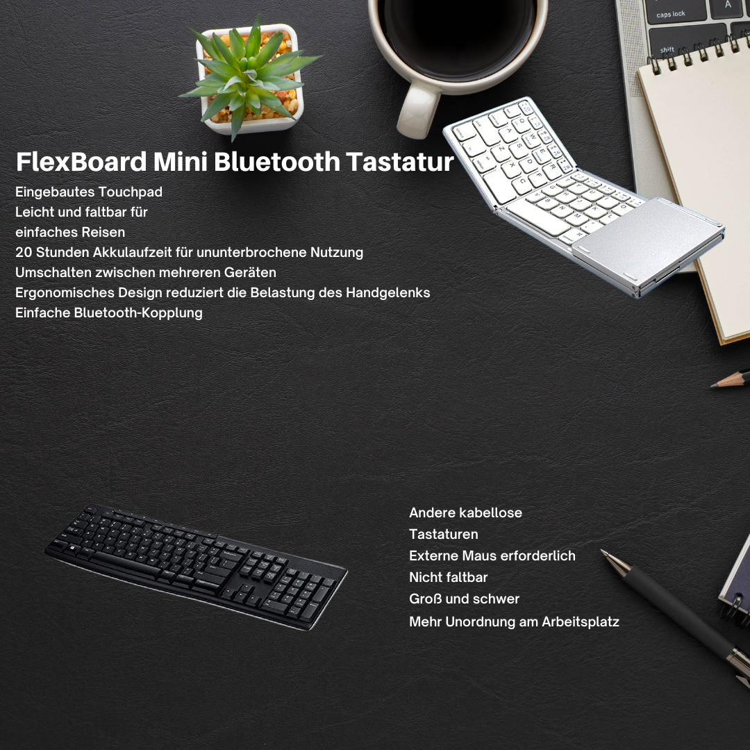 FlexBoard™ – Mini clavier Bluetooth pour une saisie flexible et confortable [50 % de réduction]