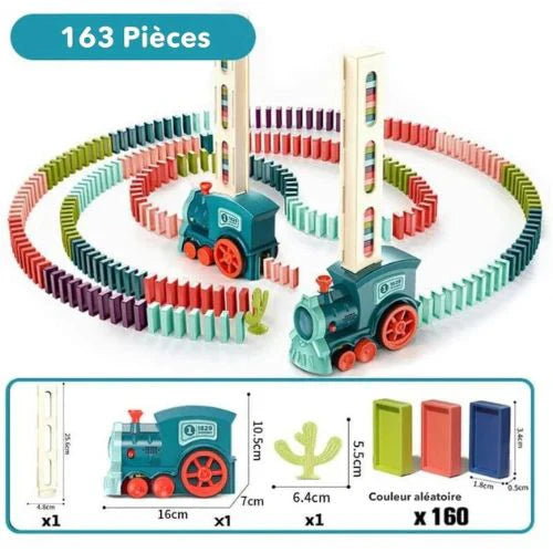 DominoTrain™ – Train de dominos automatique pour jeu et amusement [50 % de réduction]