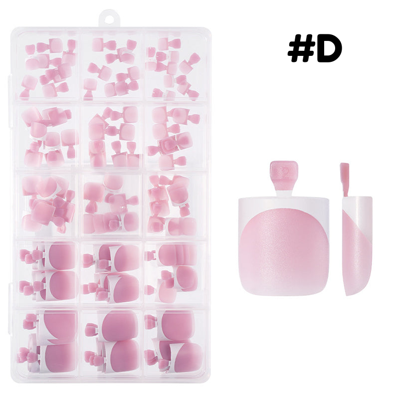 Faux ongles d'orteils press-on réutilisables – Pédicure gel à domicile