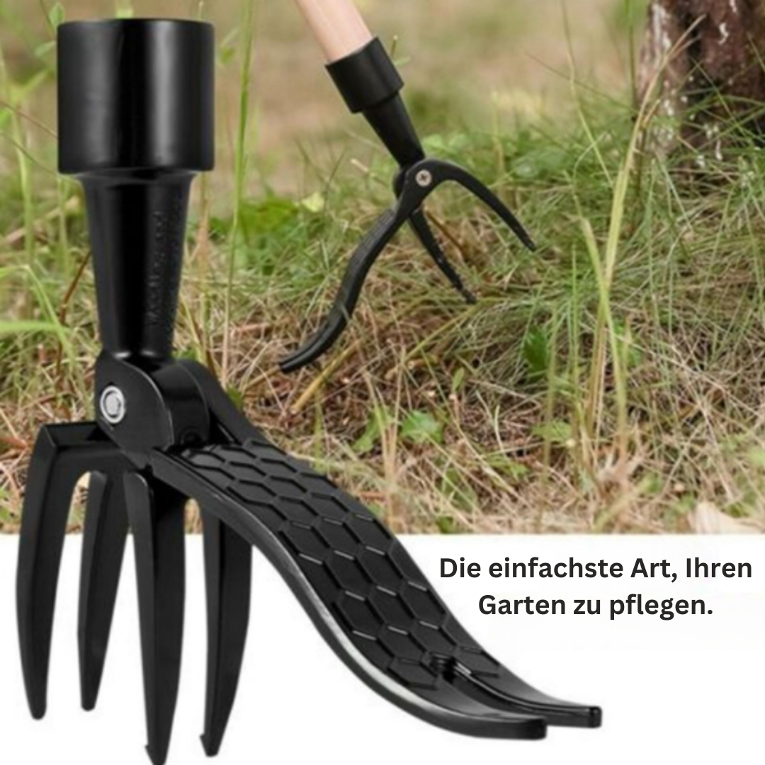 Arrache-mauvaises herbes ergonomique à 5 griffes en aluminium