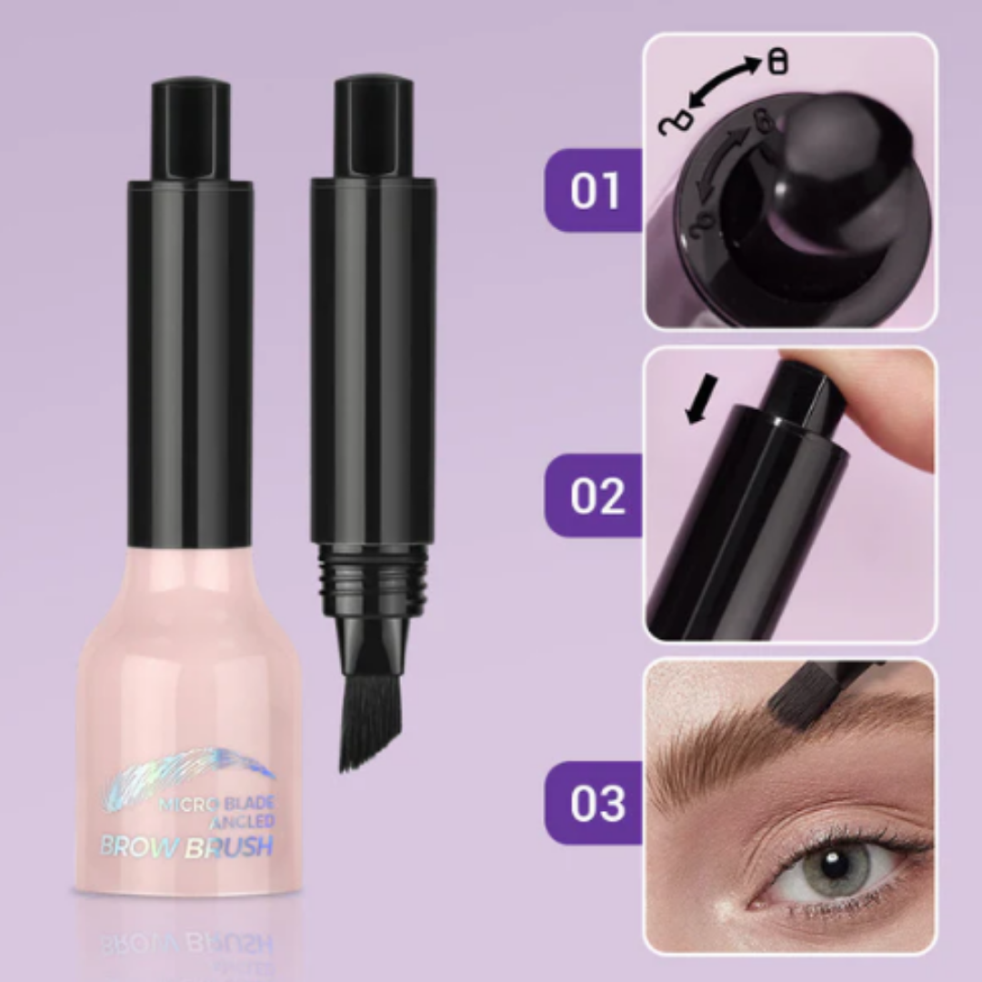 Crayon Gel Liquide Sourcils avec Pinceau Incliné de Précision