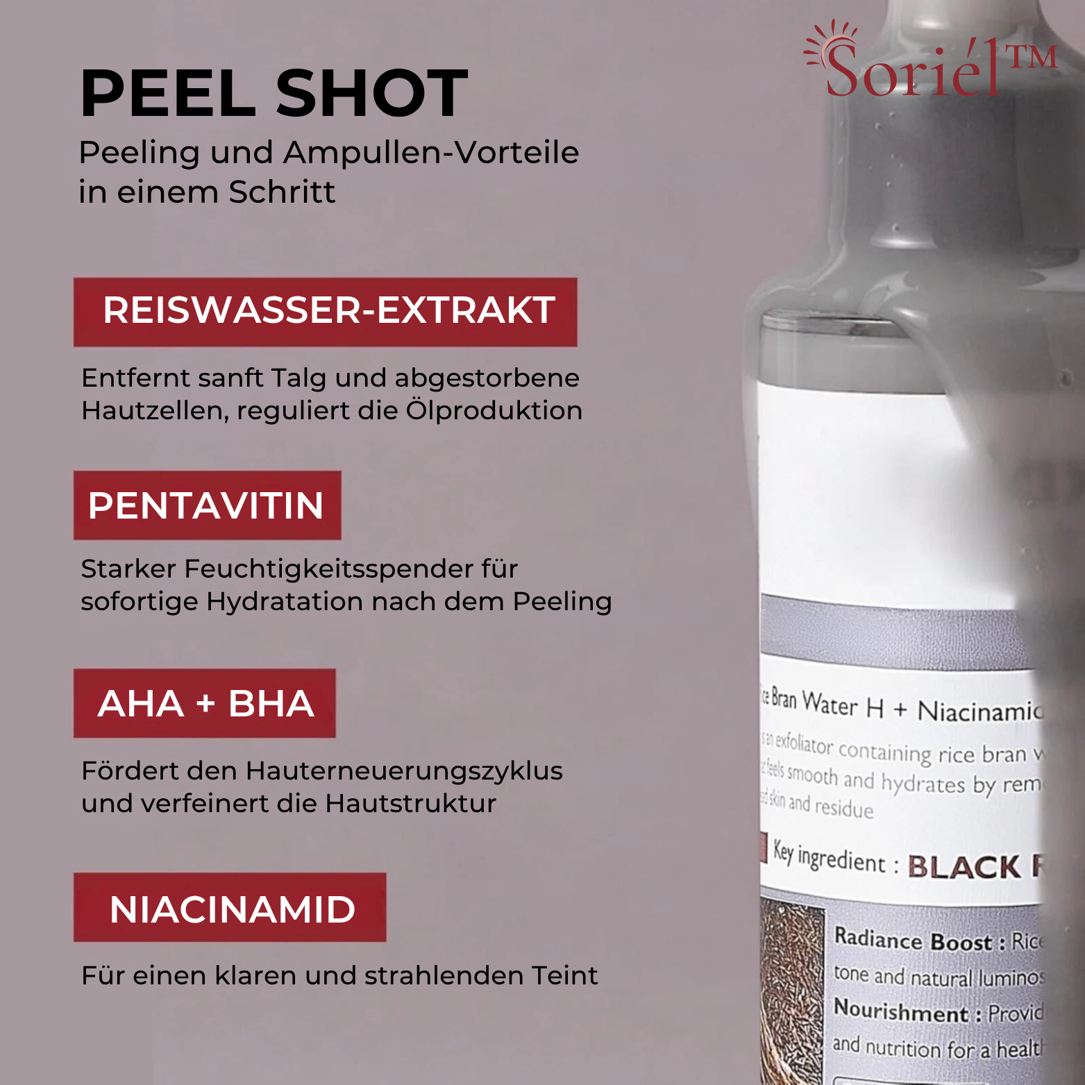 Ampoule Exfoliante au Riz Visage & Corps – Peau Douce et Éclatante