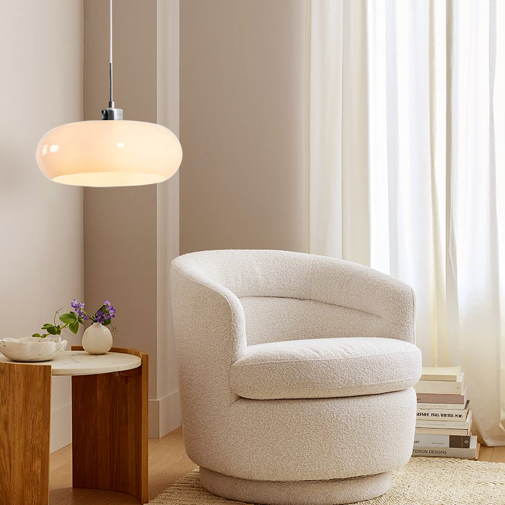 Suspension en verre style Bauhaus pour intérieurs modernes