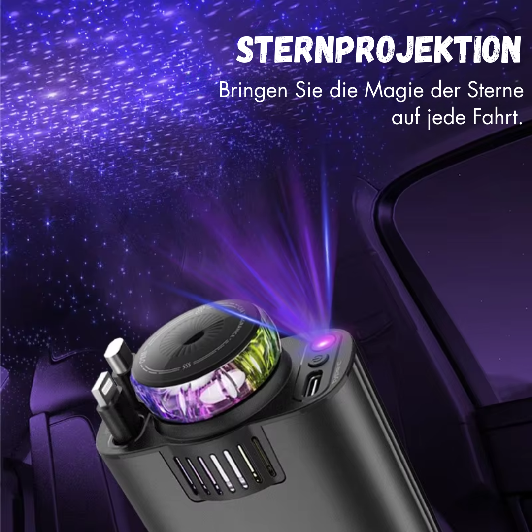 StarLinker™ – Chargeur de voiture rétractable 3-en-1 Starlight avec éclairage LED [50 % de réduction]
