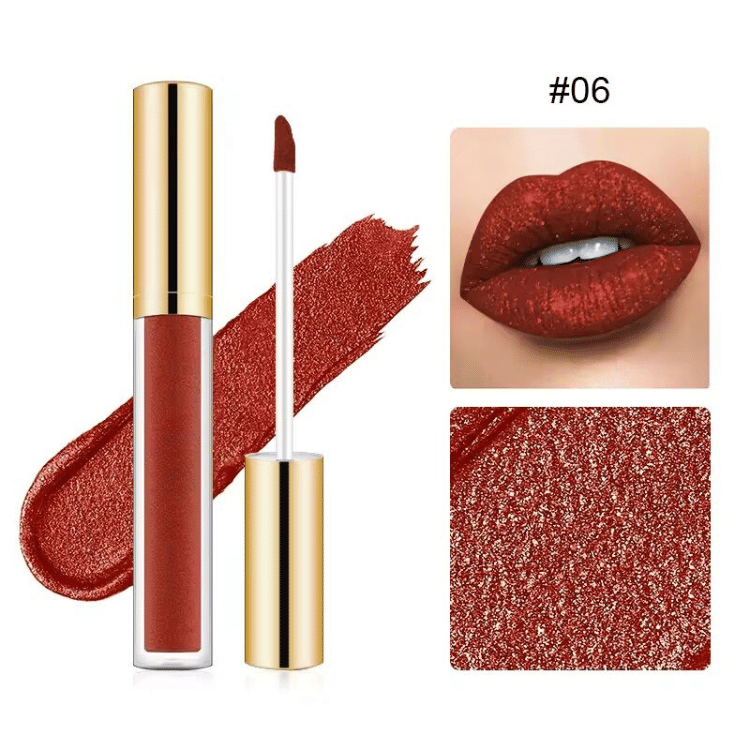 Rouge à Lèvres Liquide Longue Tenue 12h – Éclat Diamant Hydratant