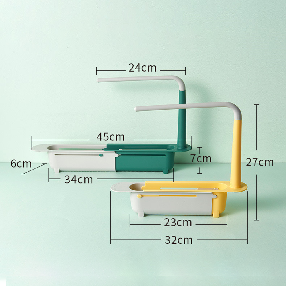 Organiseur télescopique pour évier – flexible et inoxydable