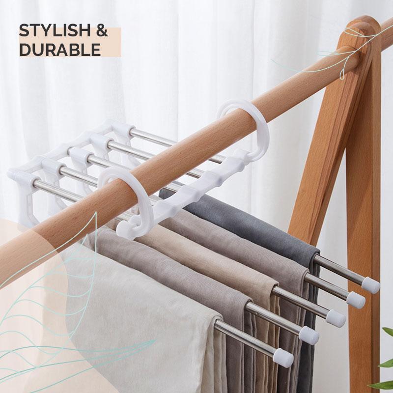 Cintre Organisateur Multi-Niveaux en Acier Inoxydable pour Armoire