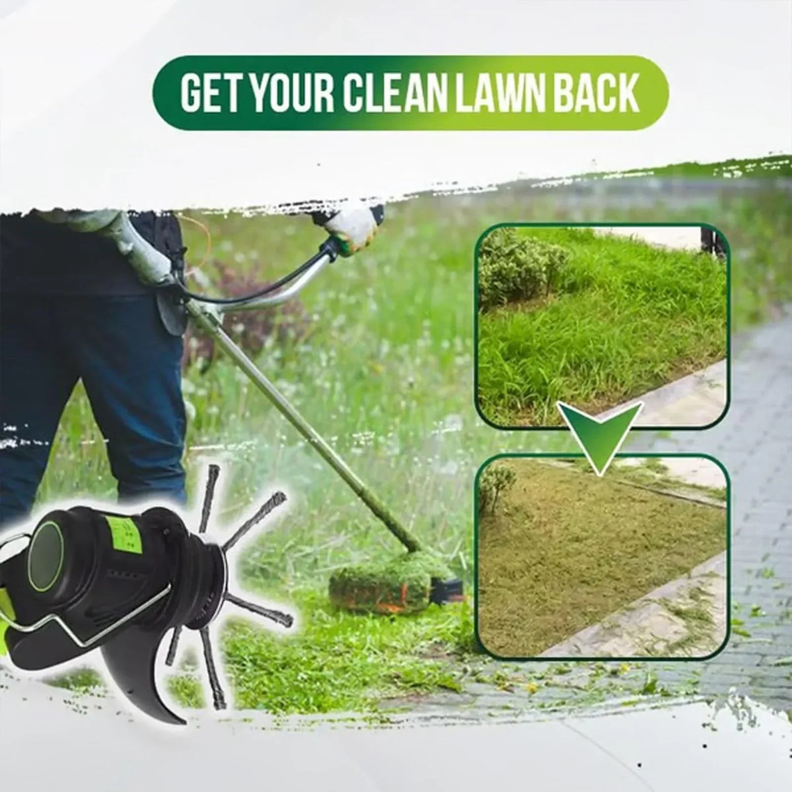 Taille-bordures de pelouse précis à lames interchangeables pour jardin
