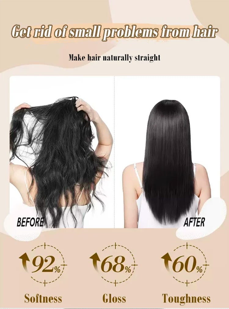Crème Lissante Capillaire à la Kératine pour Cheveux Lisses et Brillants