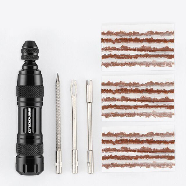 Kit de Réparation de Pneu Crevaison – Outil Compact avec Mèches et Poignée