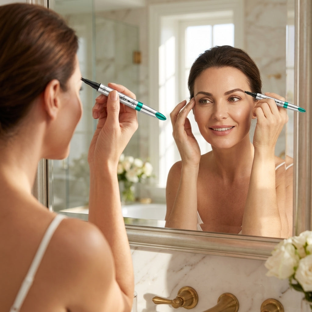 Crayon à Sourcils Microblading 4 Pointes – Effet Poil à Poil Naturel