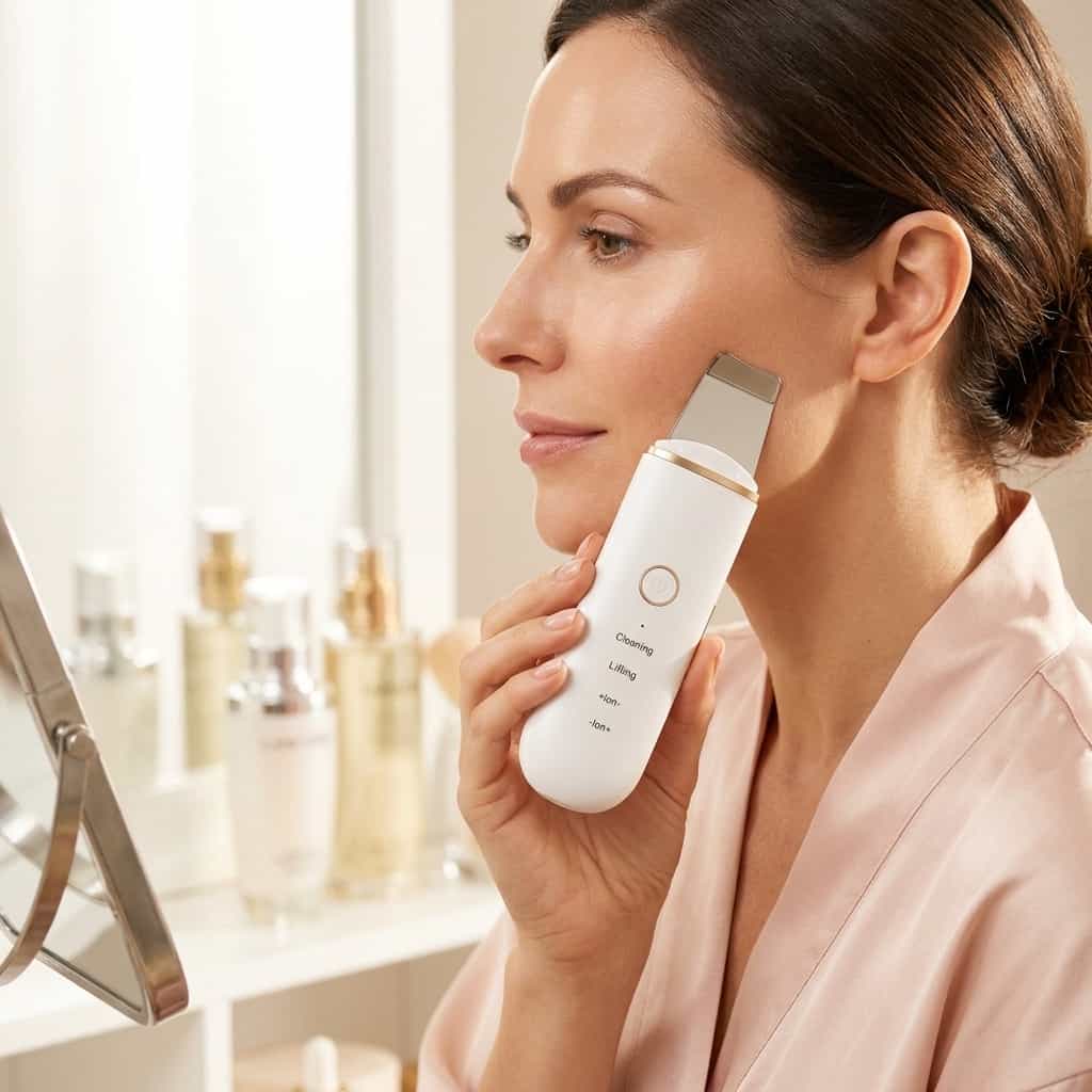 Spatule Ultrasonique Visage – Nettoyage en Profondeur et Exfoliation