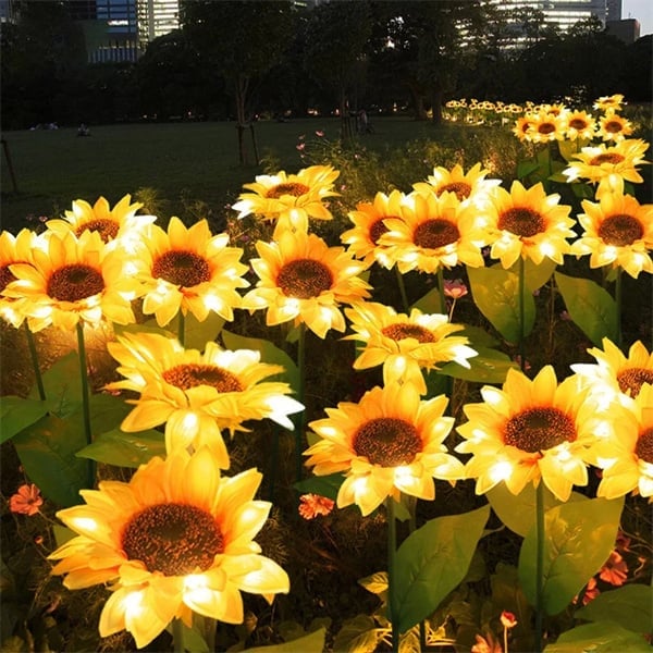 Lampes Solaires Tournesol pour Jardin – Lumière d'Ambiance Extérieure