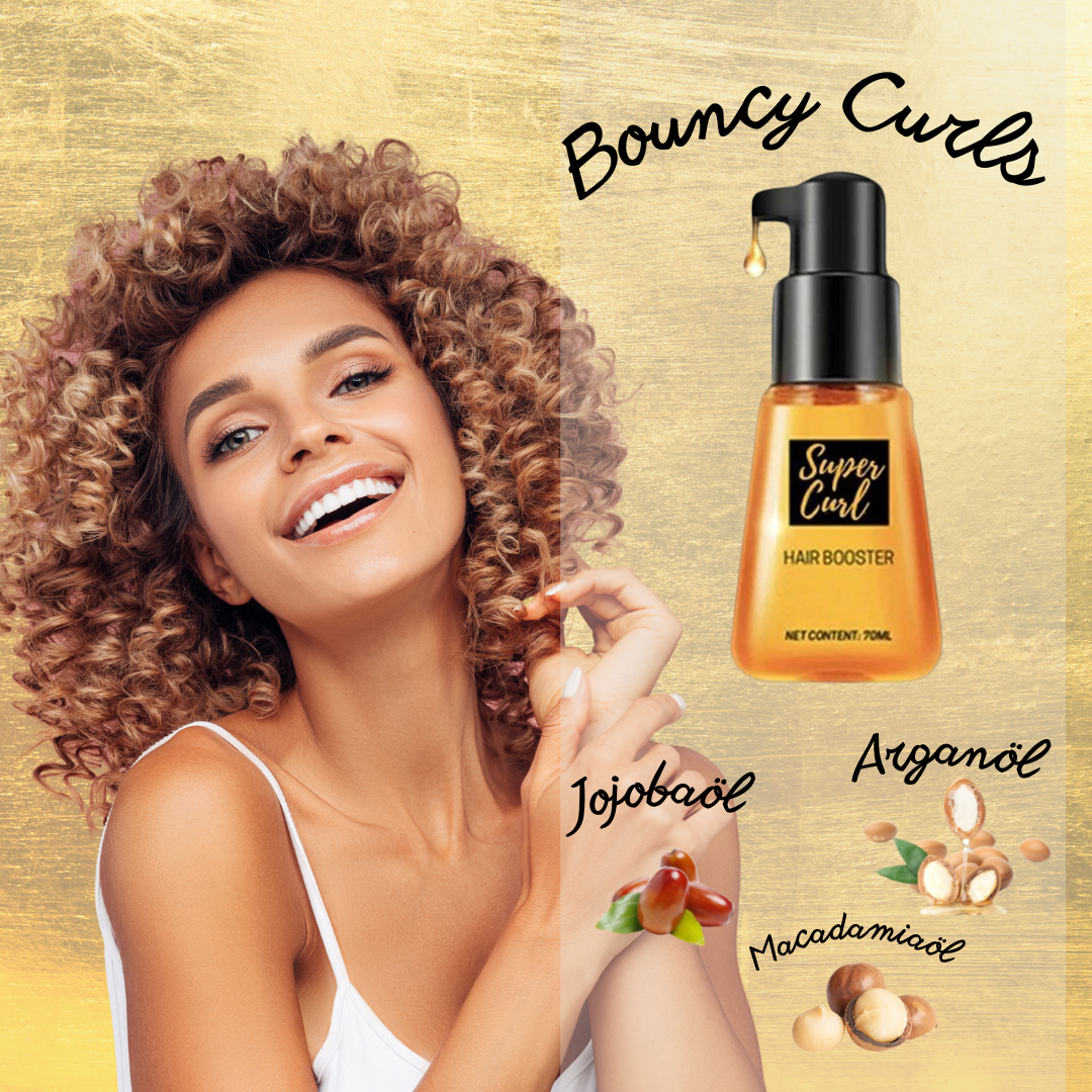 Sérum Définissant Boucles sans Chaleur – Huiles d'Argan, Jojoba & Macadamia